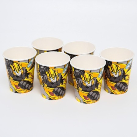 A set of paper utensils, for 6 people "Happy Birthday", transformers-3