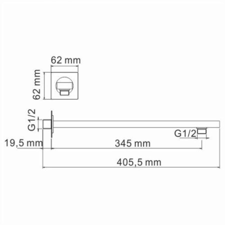 Built -in upper outline for the shower of Wasserkraft A183, brass, gold-1