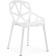 Plastic stools metal/plastic, white/white 55x56x80 cm