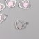 Decor for creativity metal, rhinestones "heart with crown" silver, lilac 2.1x1.6x0.6 cm 1070844
