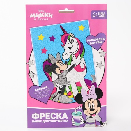 Set for creativity, fresco Minnie Mouse and Unicorn