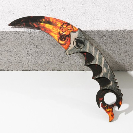 Souvenir weapon Kerambit "Fire Leo", length 22 cm-3