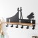 Decorative metal hooks "Dancing steam near the piano" black 24x9.5x37 cm