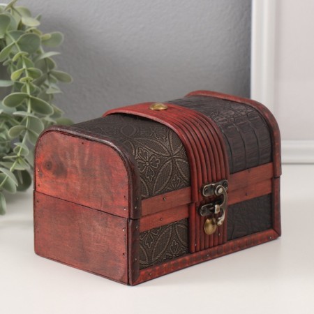 Casket Wood Equamable "Python and Medallion" chest mix 11x16x10.5 cm-1