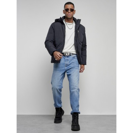Sports male winter, size 60, dark blue color-15