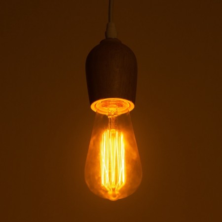 Suspension lamp "Claud" drop 1x40W E27 white 5x6.5x95cm-3