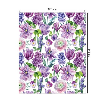 Tables on the table "Flower art", rectangular, oxford, size 120x145 cm-1