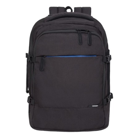 Youth backpack, 45 x 32 x 21 cm, Grizzly 019, ergonomic back, black/blue RQ-019-12
