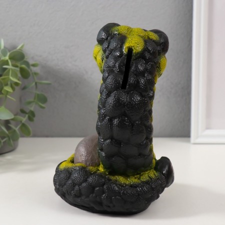 New Year's piggy bank "Mini gummi" 12x12x17 cm, black and green-3