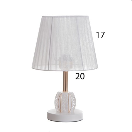 Table lamp "Claudia" 1x40W E27 1x5W LED white/transparent 21x21x34cm-5