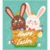 A set of napkins for setting the table “Bunnies in the basket”, rectangular, size 32x46 cm, 4 pcs
