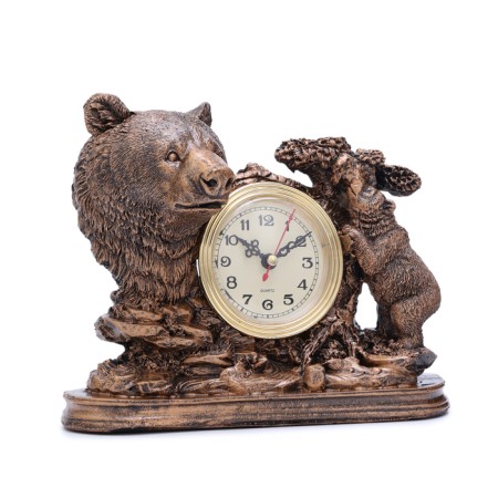 Table hours "Fireplace. Lear", discrete move, 23 x 8.7 x 19 cm, D-7 cm-1