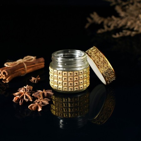 Glass jar for spices "Gold", 100 ml, 5.7 × 5.5, gold color-5