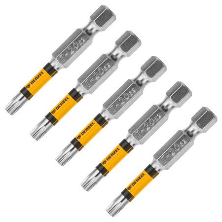 DENZEL BIT set 7711320, steel S2, T20 x 2 mm, 5 pieces-2
