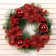 New Year's Wreath D-25 cm "Red berries and balls"