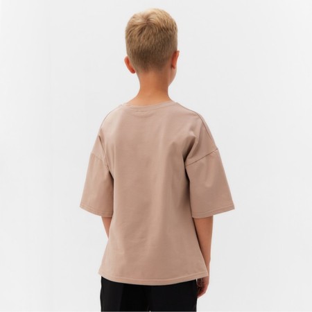 Children's Minaku T -shirt, beige color, height 140 cm-3