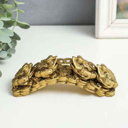 NECK Polystone for bronze "4 toads on the arc" 4x14x5.5 cm-3