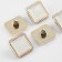 A set of buttons on the leg, 16 × 16 mm, 5 pcs, white/gold color