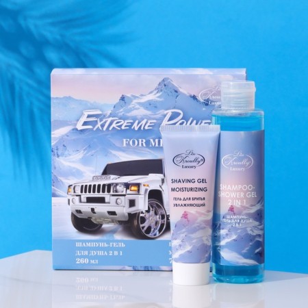 Gift set of Liss Kroully: Shampoo -Gel, 260 ml + shaving gel, 75 ml