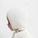 Knitted children's hat minku, white color, size 44-46