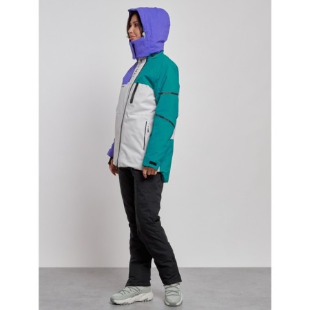 Ski costume female winter, size 48, dark green color-5