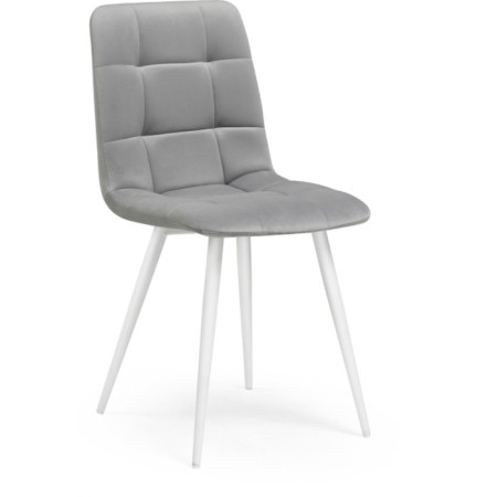 Stools on a metal frame chilli to metal/velor, white/gray 44x50x85 cm