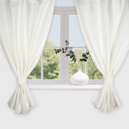 Set of curtains d/kitchen Ethel Lovely145x180cm-2 pcs, 100% flax 210 g/m2