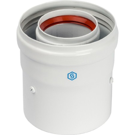 The chimney element coaxial stout SCA-6010-210100, adapter for the boiler vertical, 60/100-1