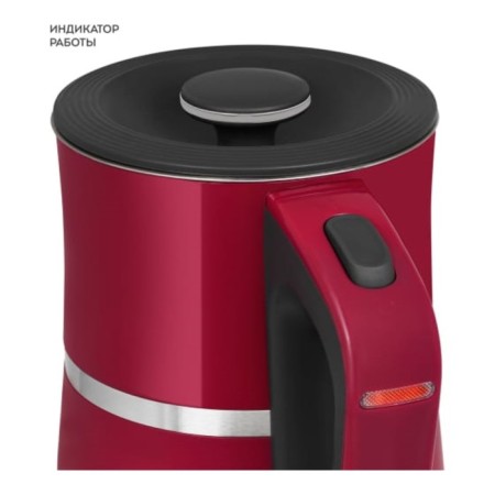 Electric kettle Galaxy Line GL 0339, stainless steel/plastic, 1.7 l, 2200 watts, red-2