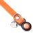 Soft cat collar with a tambourine, 30 x 1 cm, textiles, orange