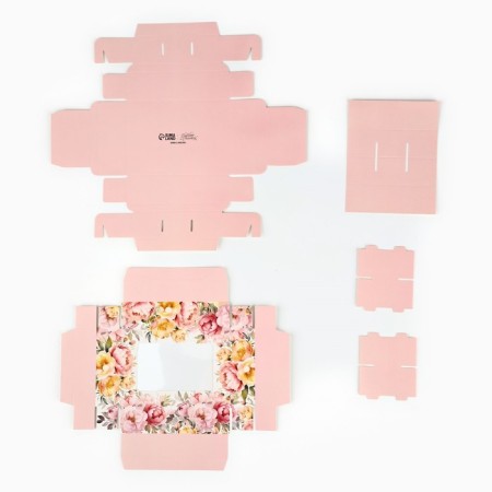 Folding box under 6 sweets "Flowers", 13.5 x 9.8 x 3.8 cm-4