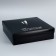 The box is folding, the lid is, "a real man", 30 x 30 x 8 cm without a window
