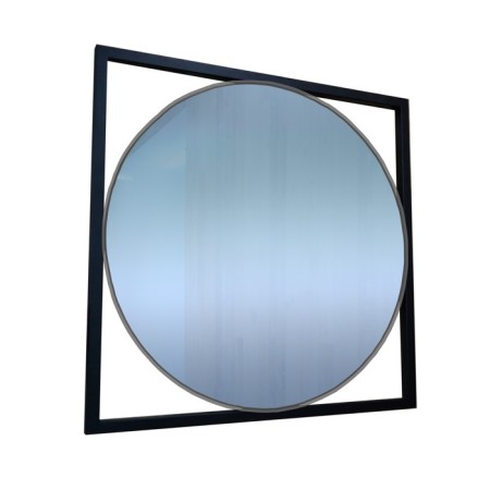 Round -hung mirror Gold, 600x20x600, Black Muar-1