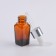 A glass bottle for storage with a pipette, 10 ml, brown/white color
