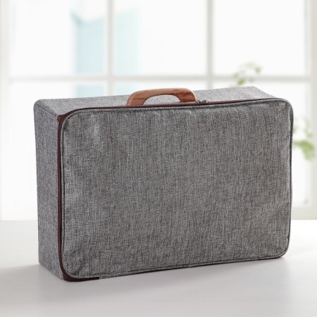Storage box with zipper "Ron", 42 × 29 × 14 cm, color gray color