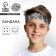 Bandana "cucumbers", adult, 50x50cm, white color