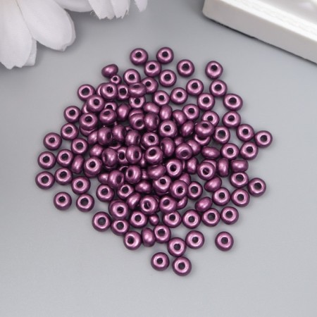 Glass beads 6/0 "metallic. Eggplant" 10 g-1