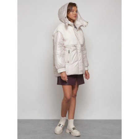 Winter jacket, size 44, beige color-6