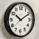 Wall clock, series: classic, smooth move, d = 22.5 cm, black