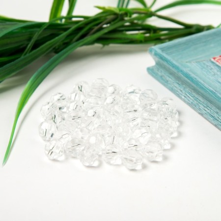 Acrylic beads "Round" 10 mm, 25 gr. transparent-2