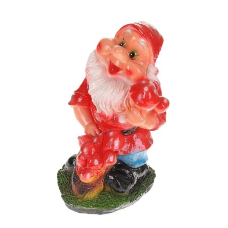 Garden figure "Gnome with mushrooms" Malaya 23x21x39 cm-6