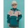 Hudy for the boy Pelican, height 110 cm, green color
