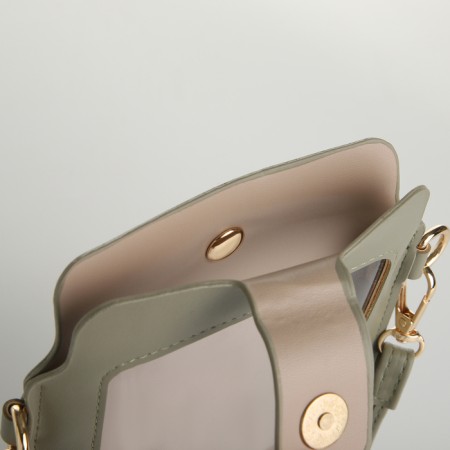 Female bag, cross-bodi, on the magnet, the color is green-4