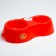 Double round bowl, 27 x 16 x 6.5 cm, red