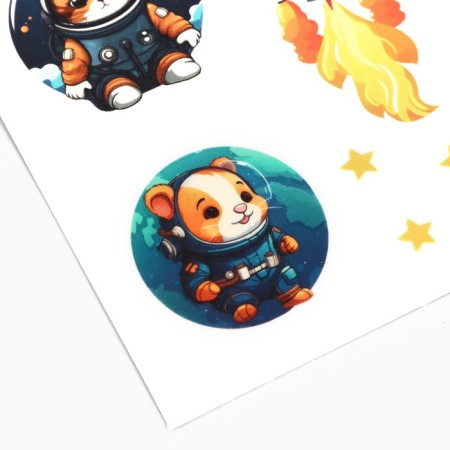Children's stickers with a luminous layer "Cosmos", 11 x 16 cm-1