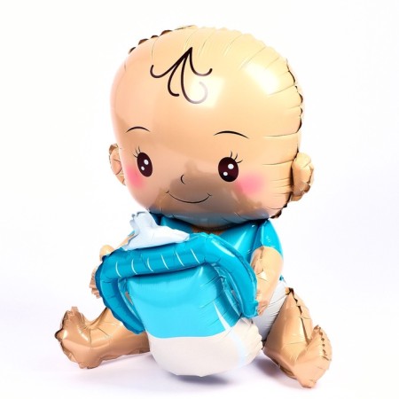 Foil ball 36 “Smiling baby with a nipple. Boy”, under the air-3