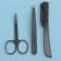Manicure - cosmetic set, 3 objects, black color