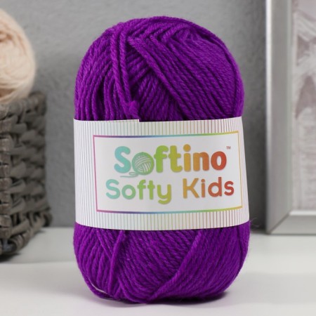 Yarn 100% acrylic "Softy Kids" 90m ± 5m 50 g Color 53 Violet wine