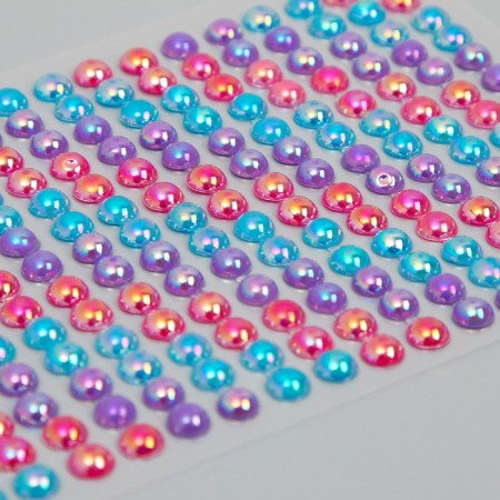 Sticker of rhinestone plastic "Pink-blue gradient" 24.6x10 cm-2