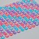 Sticker of rhinestone plastic "Pink-blue gradient" 24.6x10 cm